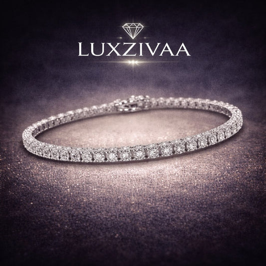 Luxzivaa Classic Diamond Tennis Bracelet